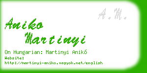 aniko martinyi business card